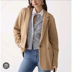 J. Crew Cecile Relaxed Knit Sweater Blazer Sz Small Work Fall Winter Career